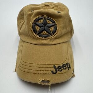 Jeep Owners Hat Yellow Star Logo Adjustable Embroidered Ball Cap Hat Distressed